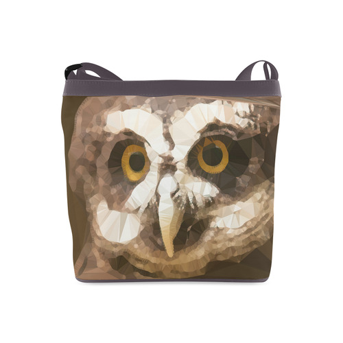 Owl Low Poly Geometric Triangles Crossbody Bags (Model 1613)