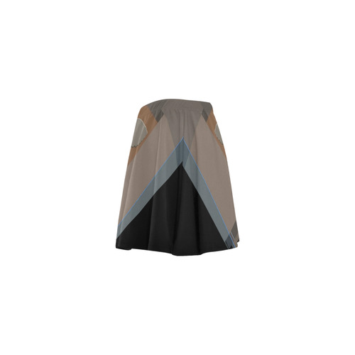 Assyrian Lamssu Skirt Mini Skating Skirt (Model D36)