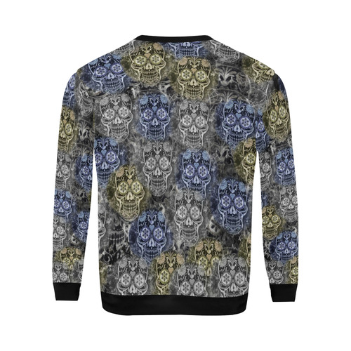 Skulls 1117C by JamColors All Over Print Crewneck Sweatshirt for Men (Model H18)