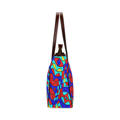 Colorful bent shapes Classic Tote Bag (Model 1644)