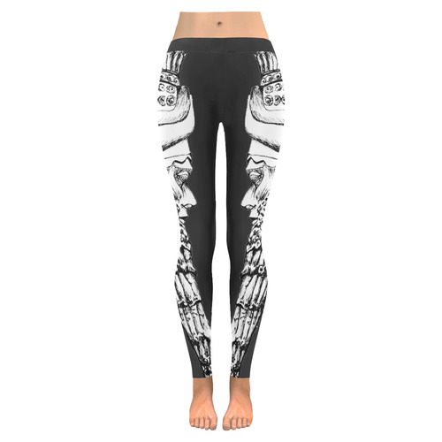 Assyrian Lamssu Leggings Women's Low Rise Leggings (Invisible Stitch) (Model L05)