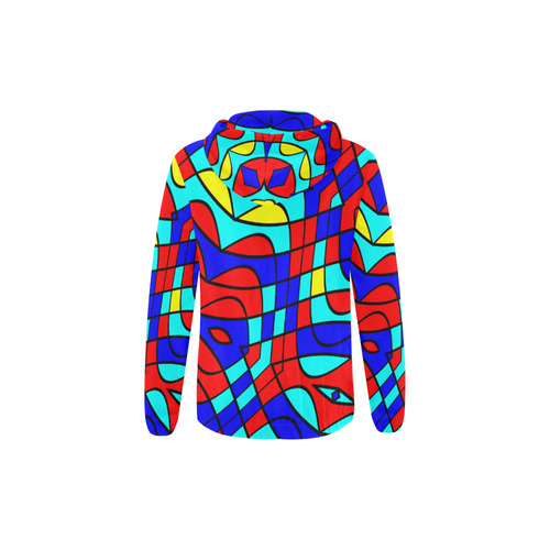 Colorful bent shapes All Over Print Full Zip Hoodie for Kid (Model H14)