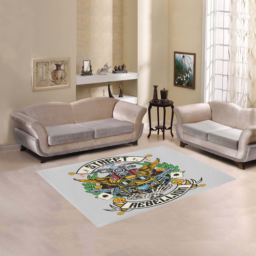 Street Rebellion Modern Grey Area Rug 5'3''x4'