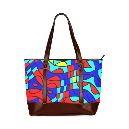 Colorful bent shapes Tote Handbag (Model 1642)