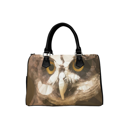 Owl Low Poly Geometric Triangles Boston Handbag (Model 1621)