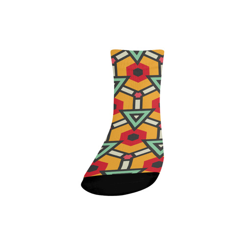 Triangles and hexagons pattern Quarter Socks