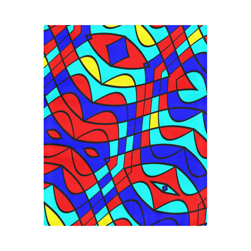 Colorful bent shapes Duvet Cover 86"x70" ( All-over-print)