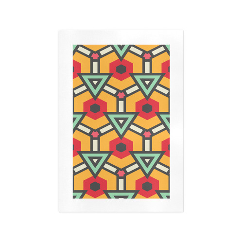 Triangles and hexagons pattern Art Print 13‘’x19‘’