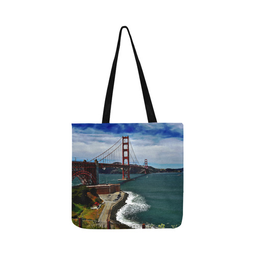 Golden Gate Bridge Reusable Shopping Bag Model 1660 (Two sides)