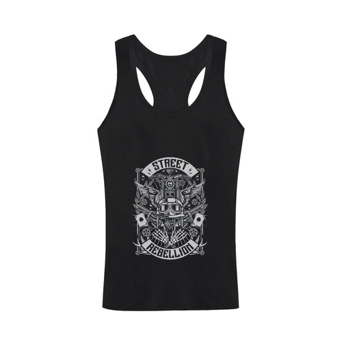 Street Rebellion Black Men's I-shaped Tank Top (Model T32)