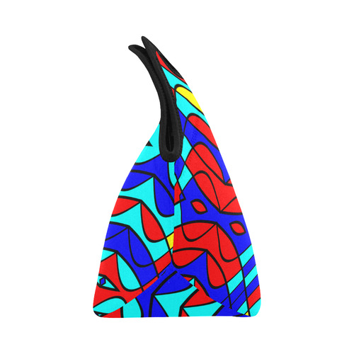 Colorful bent shapes Neoprene Lunch Bag/Small (Model 1669)