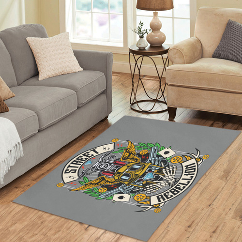 Street Rebellion Modern Dark Grey Area Rug 5'x3'3''