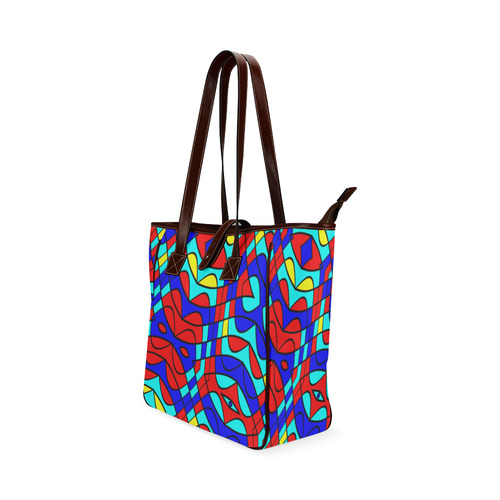Colorful bent shapes Classic Tote Bag (Model 1644)