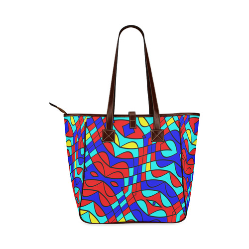 Colorful bent shapes Classic Tote Bag (Model 1644)