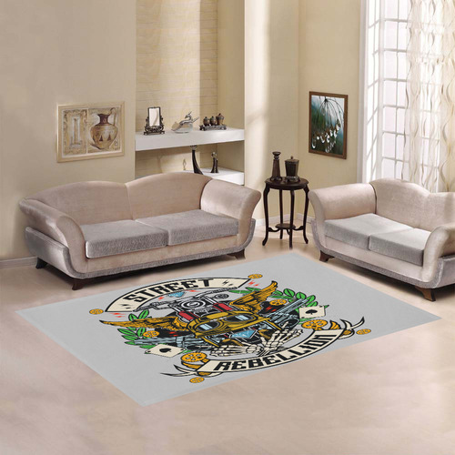 Street Rebellion Modern Grey Area Rug7'x5'