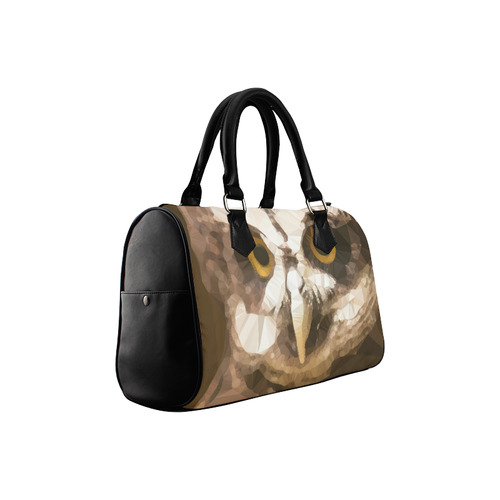 Owl Low Poly Geometric Triangles Boston Handbag (Model 1621)