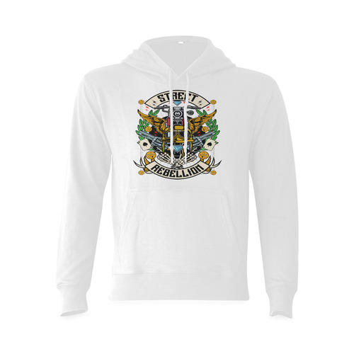 Street Rebellion Modern White Oceanus Hoodie Sweatshirt (NEW) (Model H03)