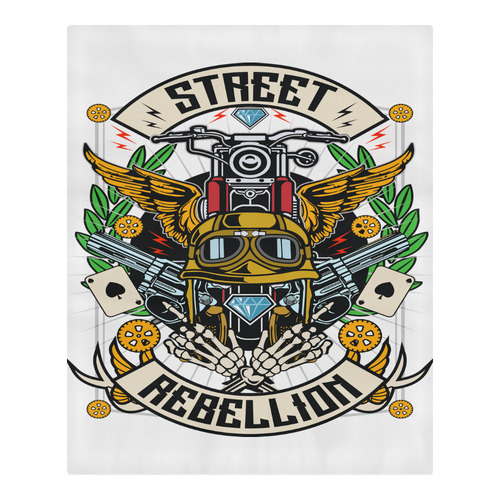 Street Rebellion Modern White 3-Piece Bedding Set