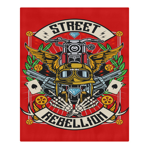 Street Rebellion Modern Red 3-Piece Bedding Set