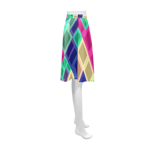 Rectangles and squares Athena Women's Short Skirt (Model D15)