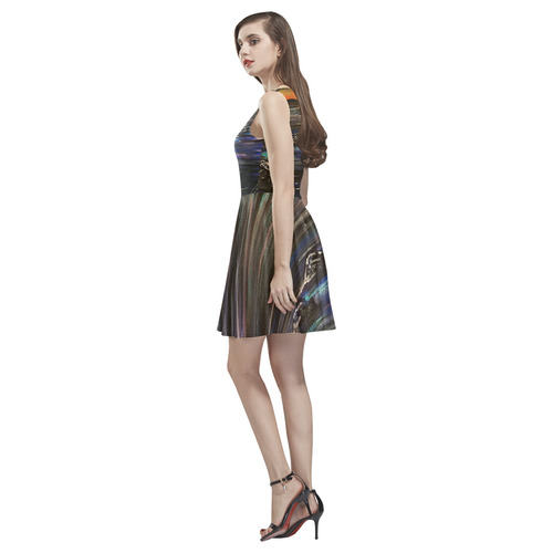 Night Walk Thea Sleeveless Skater Dress(Model D19)