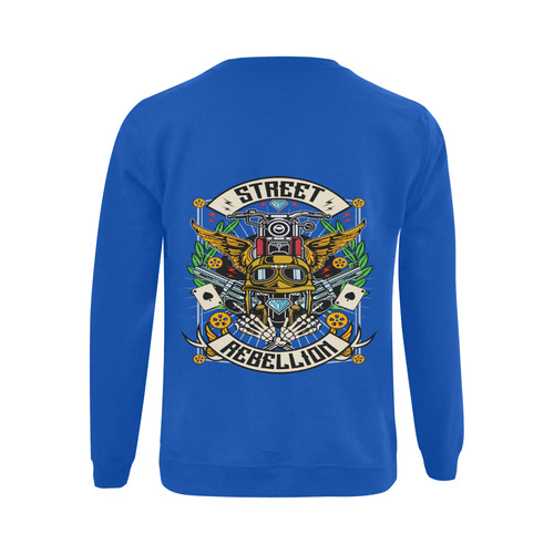 Street Rebellion Modern Blue Gildan Crewneck Sweatshirt(NEW) (Model H01)