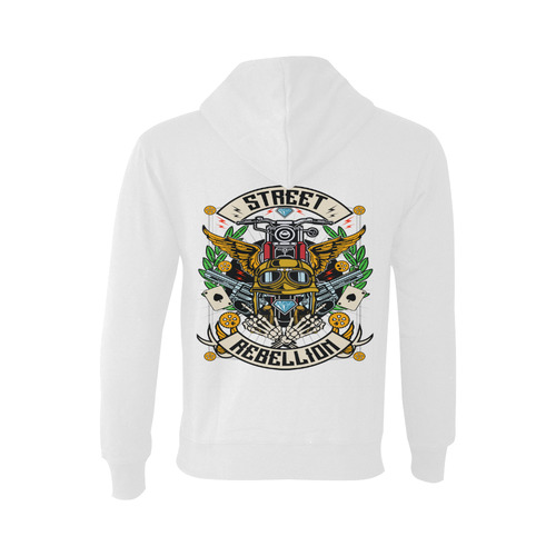 Street Rebellion Modern White Oceanus Hoodie Sweatshirt (NEW) (Model H03)