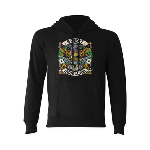 Street Rebellion Modern Black Oceanus Hoodie Sweatshirt (NEW) (Model H03)