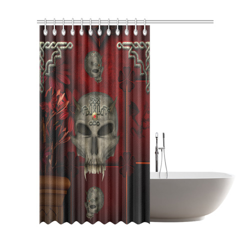 Skull with celtic knot Shower Curtain 72"x84"