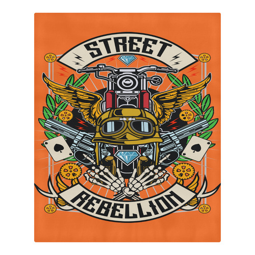 Street Rebellion Modern Orange 3-Piece Bedding Set