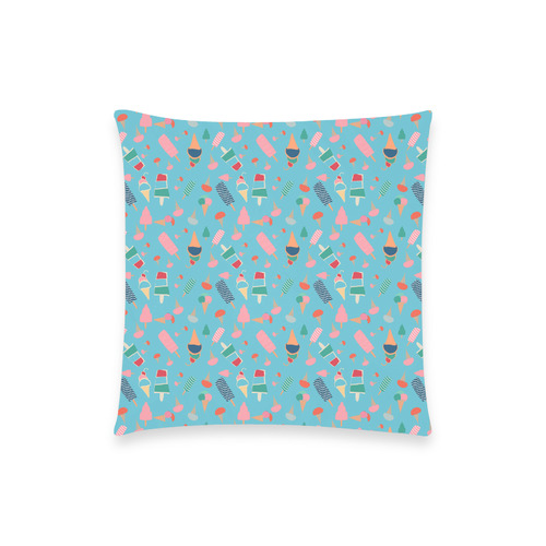 icecream blue Custom  Pillow Case 18"x18" (one side) No Zipper