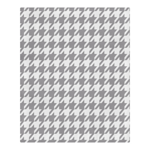 grey and white houndstooth classic pattern 3-Piece Bedding Set