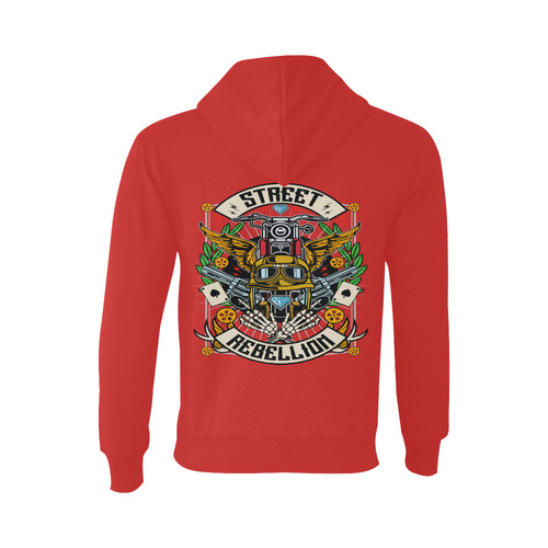 Street Rebellion Modern Red Oceanus Hoodie Sweatshirt (NEW) (Model H03)