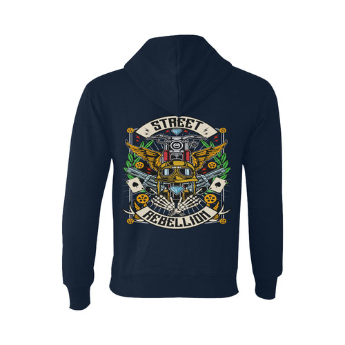 Street Rebellion Modern Dark Blue Oceanus Hoodie Sweatshirt (NEW) (Model H03)