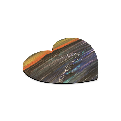 Night Walk Heart-shaped Mousepad