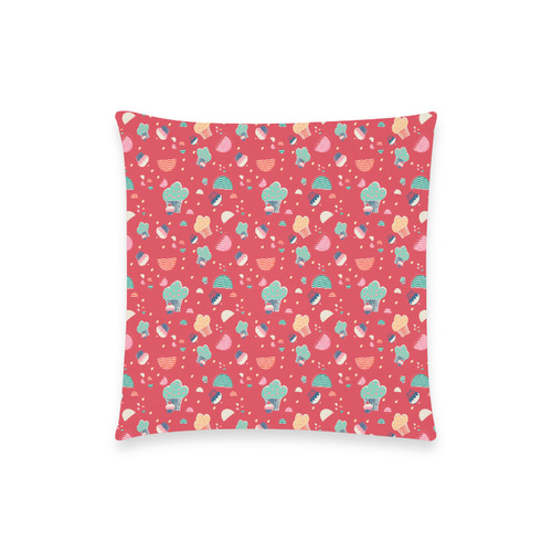 cupcake red Custom  Pillow Case 18"x18" (one side) No Zipper