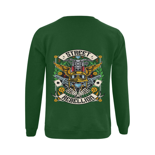 Street Rebellion Modern Green Gildan Crewneck Sweatshirt(NEW) (Model H01)