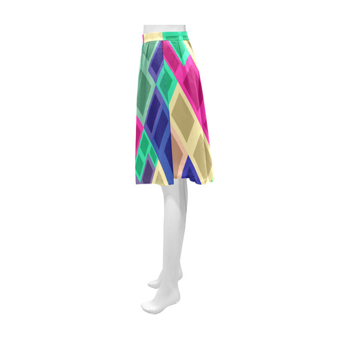 Rectangles and squares Athena Women's Short Skirt (Model D15)