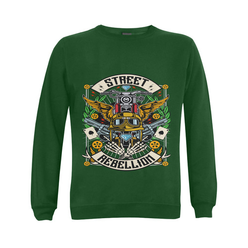 Street Rebellion Modern Green Gildan Crewneck Sweatshirt(NEW) (Model H01)