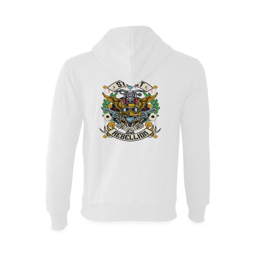 Street Rebellion Modern White Oceanus Hoodie Sweatshirt (Model H03)
