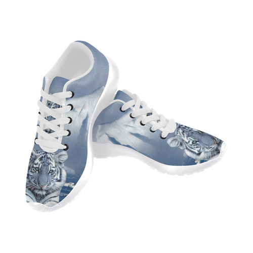 Blue White Tiger Men’s Running Shoes (Model 020)