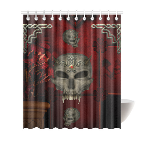 Skull with celtic knot Shower Curtain 72"x84"
