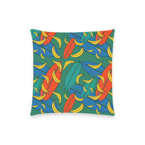 bana leaves and bananas l Custom  Pillow Case 18"x18" (one side) No Zipper