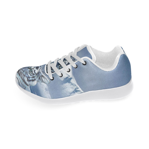 Blue White Tiger Men’s Running Shoes (Model 020)