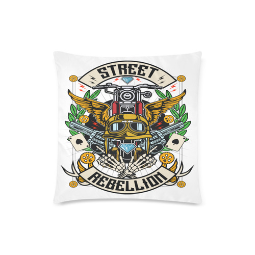 Street Rebellion Modern White Custom Zippered Pillow Case 18"x18"(Twin Sides)