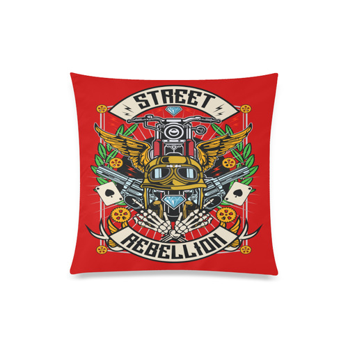 Street Rebellion Modern Red Custom Zippered Pillow Case 20"x20"(Twin Sides)