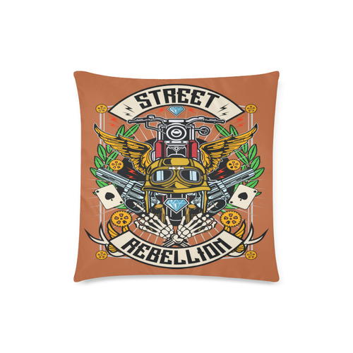 Street Rebellion Modern Sienna Brown Custom Zippered Pillow Case 18"x18"(Twin Sides)