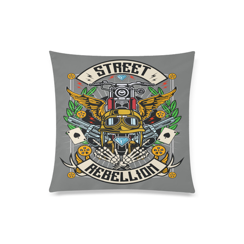 Street Rebellion Modern Dark Grey Custom Zippered Pillow Case 20"x20"(Twin Sides)