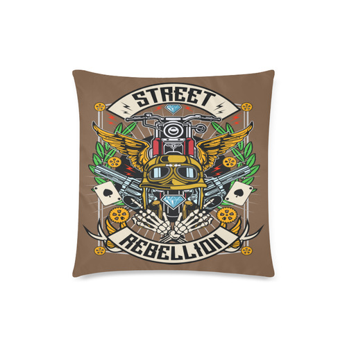 Street Rebellion Modern Brown Custom Zippered Pillow Case 18"x18"(Twin Sides)