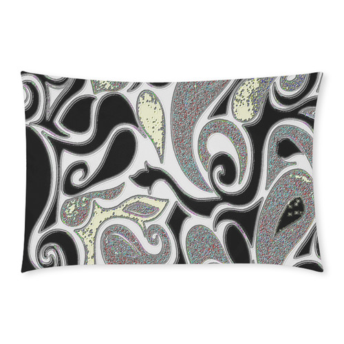 Wacky Retro Swirl Abstract in black and white 3-Piece Bedding Set